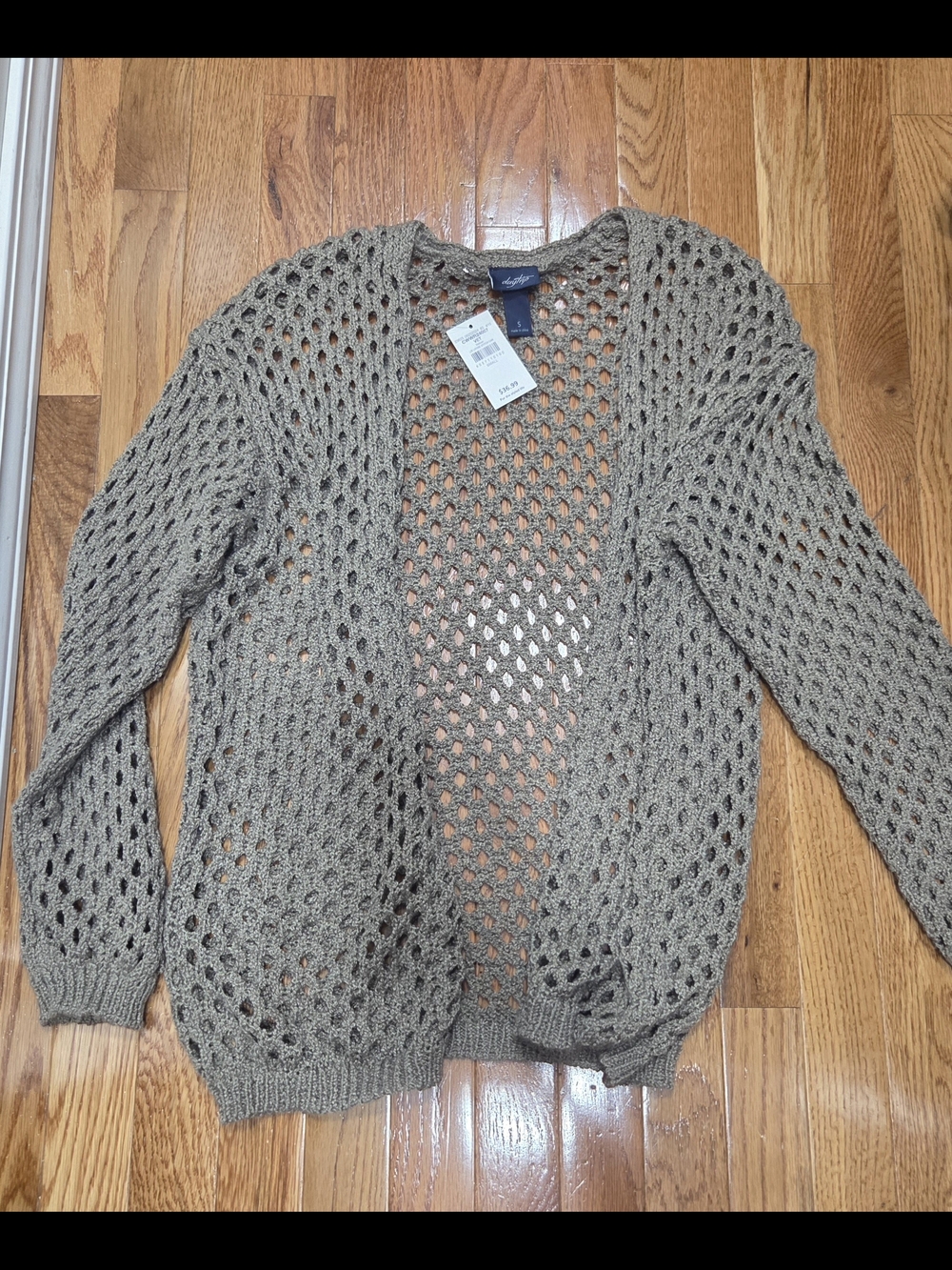 Daytrip Open Knit Cardigan Sweater - Taupe